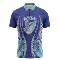 Northland 2026 Rugby Custom Zipper Polo Shirt NZ Maori Silver Fern