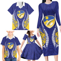 Otago 2026 Rugby Custom Family Matching Long Sleeve Bodycon Dress and Hawaiian Shirt NZ Maori Silver Fern LT14 - Polynesian Pride