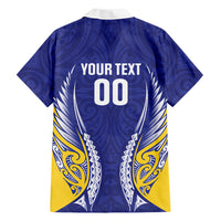 Otago 2026 Rugby Custom Family Matching Long Sleeve Bodycon Dress and Hawaiian Shirt NZ Maori Silver Fern LT14 Dad's Shirt - Long Sleeve Blue - Polynesian Pride