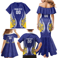 Otago 2026 Rugby Custom Family Matching Mermaid Dress and Hawaiian Shirt NZ Maori Silver Fern