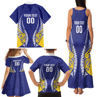 Otago 2026 Rugby Custom Family Matching Tank Maxi Dress and Hawaiian Shirt NZ Maori Silver Fern