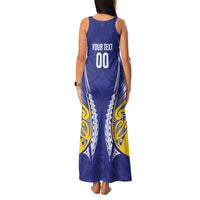 Otago 2026 Rugby Custom Family Matching Tank Maxi Dress and Hawaiian Shirt NZ Maori Silver Fern