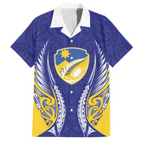 Otago 2026 Rugby Custom Hawaiian Shirt NZ Maori Silver Fern LT14 Blue - Polynesian Pride