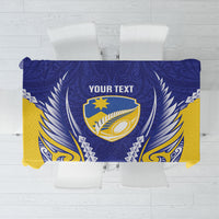 Otago 2026 Rugby Custom Tablecloth NZ Maori Silver Fern