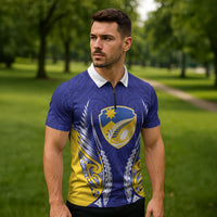 Otago 2026 Rugby Custom Zipper Polo Shirt NZ Maori Silver Fern LT14 - Polynesian Pride