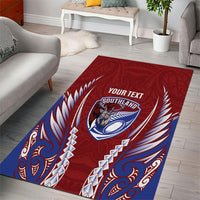 Southland 2026 Rugby Custom Area Rug NZ Maori Silver Fern LT14 - Polynesian Pride
