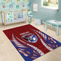 Southland 2026 Rugby Custom Area Rug NZ Maori Silver Fern LT14 - Polynesian Pride