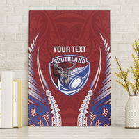 Southland 2026 Rugby Custom Canvas Wall Art NZ Maori Silver Fern LT14 Without Frame Maroon - Polynesian Pride