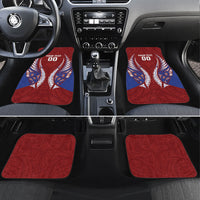 Southland 2026 Rugby Custom Car Mats NZ Maori Silver Fern LT14 Set 4pcs Maroon - Polynesian Pride