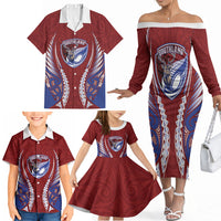 Southland 2026 Rugby Custom Family Matching Off The Shoulder Long Sleeve Dress and Hawaiian Shirt NZ Maori Silver Fern LT14 - Polynesian Pride