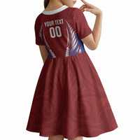Southland 2026 Rugby Custom Kid Short Sleeve Dress NZ Maori Silver Fern LT14 - Polynesian Pride