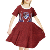 Southland 2026 Rugby Custom Kid Short Sleeve Dress NZ Maori Silver Fern LT14 - Polynesian Pride
