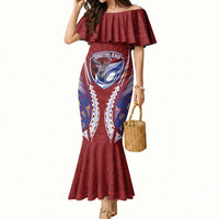 Southland 2026 Rugby Custom Mermaid Dress NZ Maori Silver Fern LT14 Women Maroon - Polynesian Pride