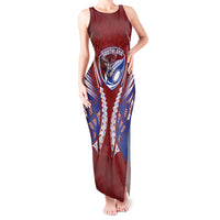 Southland 2026 Rugby Custom Tank Maxi Dress NZ Maori Silver Fern LT14 Women Maroon - Polynesian Pride