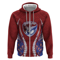 Southland 2026 Rugby Custom Zip Hoodie NZ Maori Silver Fern LT14 Zip Hoodie Maroon - Polynesian Pride