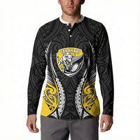 Taranaki 2026 Rugby Custom Button Sweatshirt NZ Maori Silver Fern