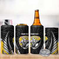 Taranaki 2026 Rugby Custom 4 in 1 Can Cooler Tumbler NZ Maori Silver Fern