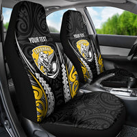Taranaki 2026 Rugby Custom Car Seat Cover NZ Maori Silver Fern