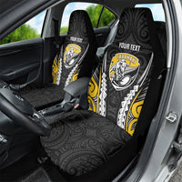 Taranaki 2026 Rugby Custom Car Seat Cover NZ Maori Silver Fern