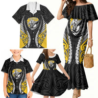Taranaki 2026 Rugby Custom Family Matching Mermaid Dress and Hawaiian Shirt NZ Maori Silver Fern LT14 - Polynesian Pride