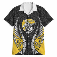 Taranaki 2026 Rugby Custom Hawaiian Shirt NZ Maori Silver Fern LT14 Black - Polynesian Pride