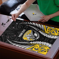 Taranaki 2026 Rugby Custom Puzzle NZ Maori Silver Fern
