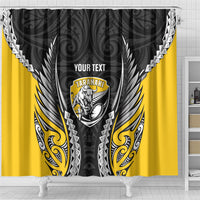 Taranaki 2026 Rugby Custom Shower Curtain NZ Maori Silver Fern LT14 - Polynesian Pride