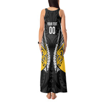 Taranaki 2026 Rugby Custom Tank Maxi Dress NZ Maori Silver Fern LT14 - Polynesian Pride