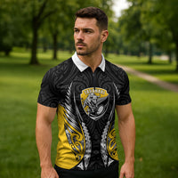 Taranaki 2026 Rugby Custom Zipper Polo Shirt NZ Maori Silver Fern LT14 - Polynesian Pride