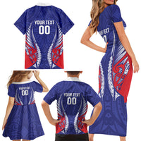 Tasman Bay 2026 Rugby Custom Family Matching Short Sleeve Bodycon Dress and Hawaiian Shirt NZ Maori Silver Fern