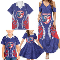 Tasman Bay 2026 Rugby Custom Family Matching Summer Maxi Dress and Hawaiian Shirt NZ Maori Silver Fern LT14 - Polynesian Pride