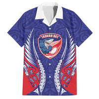 Tasman Bay 2026 Rugby Custom Hawaiian Shirt NZ Maori Silver Fern LT14 Blue - Polynesian Pride