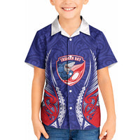 Tasman Bay 2026 Rugby Custom Kid Hawaiian Shirt NZ Maori Silver Fern LT14 Kid Blue - Polynesian Pride