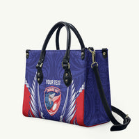 Tasman Bay 2026 Rugby Custom Leather Bag NZ Maori Silver Fern LT14 Blue - Polynesian Pride
