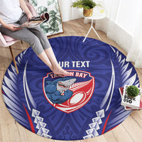 Tasman Bay 2026 Rugby Custom Round Carpet NZ Maori Silver Fern LT14 - Polynesian Pride