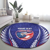 Tasman Bay 2026 Rugby Custom Round Carpet NZ Maori Silver Fern LT14 - Polynesian Pride