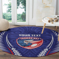 Tasman Bay 2026 Rugby Custom Round Carpet NZ Maori Silver Fern LT14 - Polynesian Pride