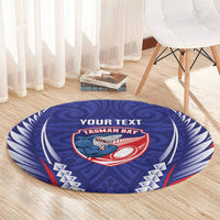 Tasman Bay 2026 Rugby Custom Round Carpet NZ Maori Silver Fern LT14 - Polynesian Pride