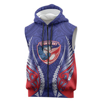 Tasman Bay 2026 Rugby Custom Sleeveless Zip Hoodie NZ Maori Silver Fern