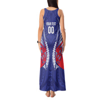 Tasman Bay 2026 Rugby Custom Tank Maxi Dress NZ Maori Silver Fern LT14 - Polynesian Pride