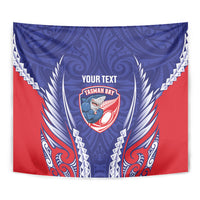 Tasman Bay 2026 Rugby Custom Tapestry NZ Maori Silver Fern