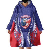 Tasman Bay 2026 Rugby Custom Wearable Blanket Hoodie NZ Maori Silver Fern LT14 - Polynesian Pride