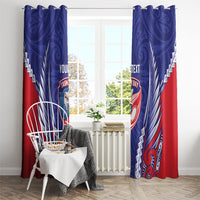 Tasman Bay 2026 Rugby Custom Window Curtain NZ Maori Silver Fern LT14 - Polynesian Pride