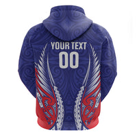 Tasman Bay 2026 Rugby Custom Zip Hoodie NZ Maori Silver Fern LT14 - Polynesian Pride