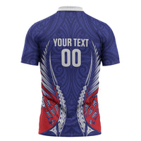 Tasman Bay 2026 Rugby Custom Zipper Polo Shirt NZ Maori Silver Fern LT14 - Polynesian Pride