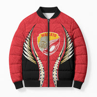 Waikato 2026 Rugby Custom Bomber Puffer Jacket NZ Maori Silver Fern