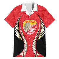 Waikato 2026 Rugby Custom Hawaiian Shirt NZ Maori Silver Fern LT14 Red - Polynesian Pride