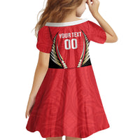 Waikato 2026 Rugby Custom Kid Short Sleeve Dress NZ Maori Silver Fern LT14 - Polynesian Pride