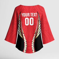Waikato 2026 Rugby Custom Kimono Sleeve Blouse NZ Maori Silver Fern