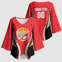 Waikato 2026 Rugby Custom Kimono Sleeve Blouse NZ Maori Silver Fern